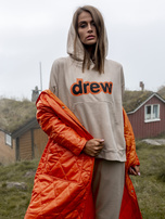 Beżowy dwuczęściowy komplet dresowy z nadrukiem