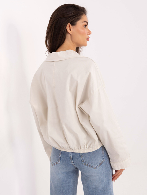 Jasnobeżowa koszula z kieszeniami RUE PARIS