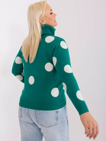 Hurt Ciemnomorski sweter plus size z długim rękawem