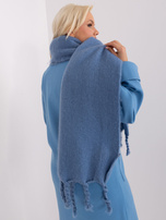 Hurt Ciemnoniebieski szeroki szal damski