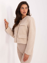 Jasnobeżowy żakiet z ozdobnymi guzikami RUE PARIS