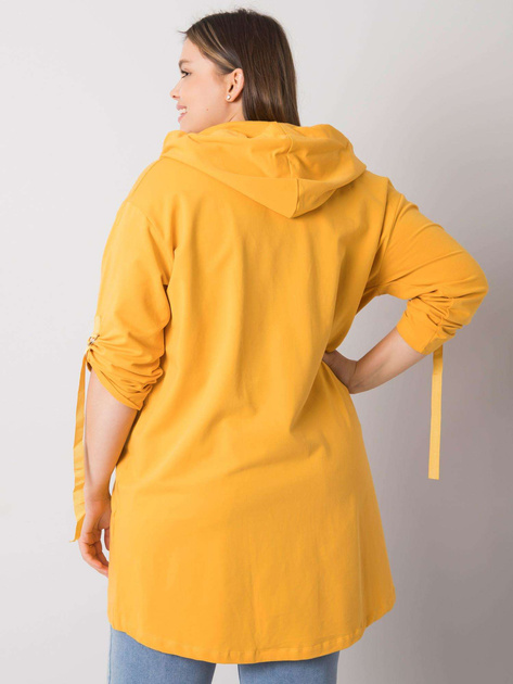 Żółta bluza plus size na suwak Zurich