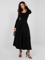 Czarna elegancka spódnica z wszytym paskiem