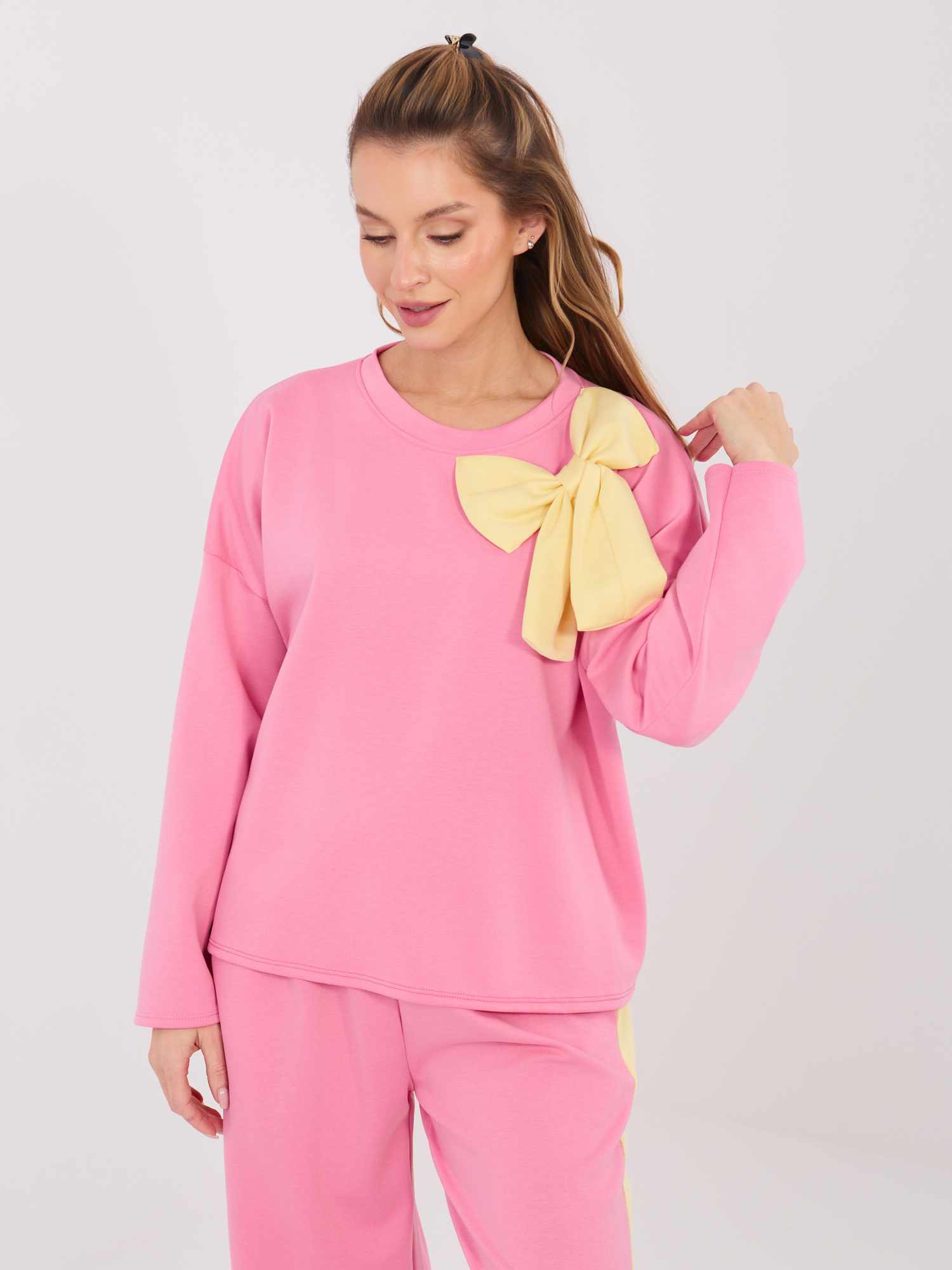 Komplet ciemny różowy