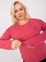 Hurt Ciemnokoralowa bluzka plus size ze ściągaczami