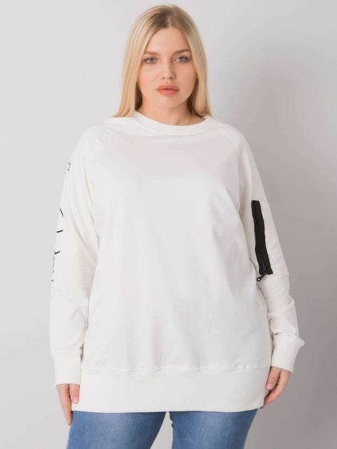 Ecru tunika dresowa plus size Parma