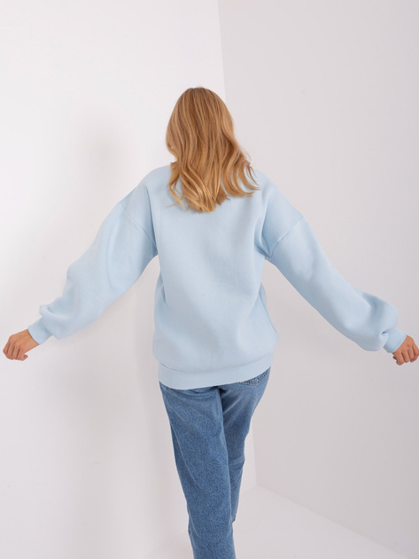 Hurt Jasnoniebieska bluza bez kaptura z bawełny