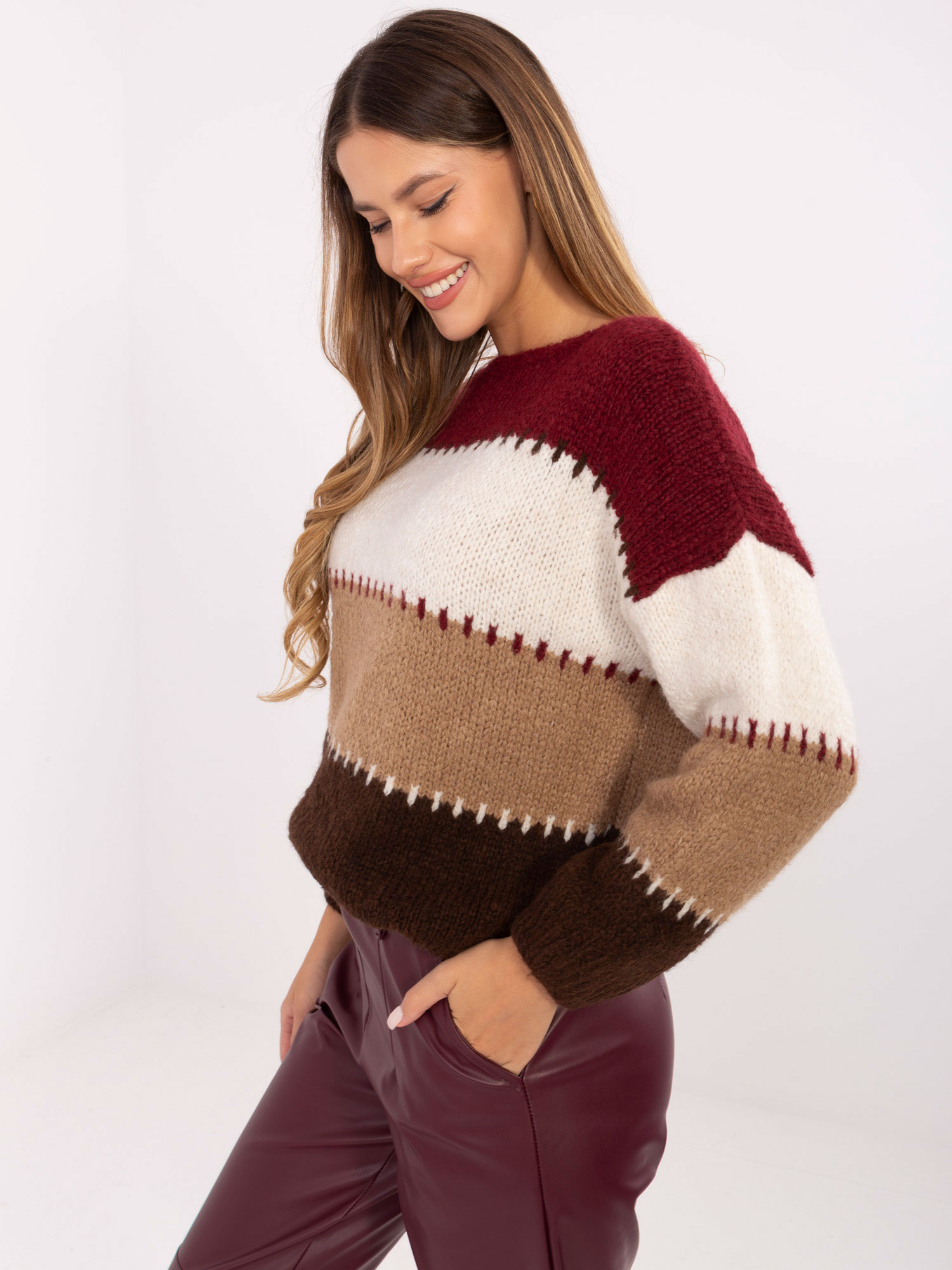 Sweter bordowy