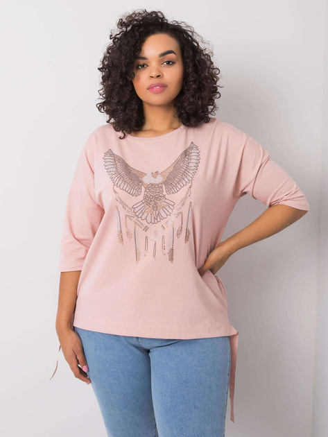 Brudnoróżowa bluzka z aplikacjami Cassia