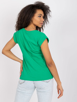 Zielony t-shirt basic Atlanta RUE PARIS