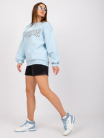 Jasnoniebieska bluza dresowa z nadrukiem Los Angeles 