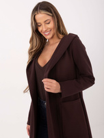 Czekoladowa długa bluza bez zapięcia