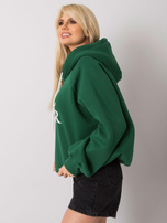 Zielona ocieplana bluza z kapturem Debby