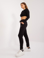 Hurt Czarne dresowe spodnie z ozdobnymi ściągaczami