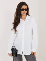 Biała damska koszula z bawełny 