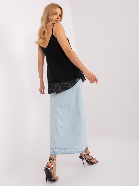 Hurt Czarny damski top na ramiączkach OCH BELLA