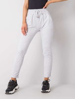 Jasnoszare melanżowe spodnie Cadence