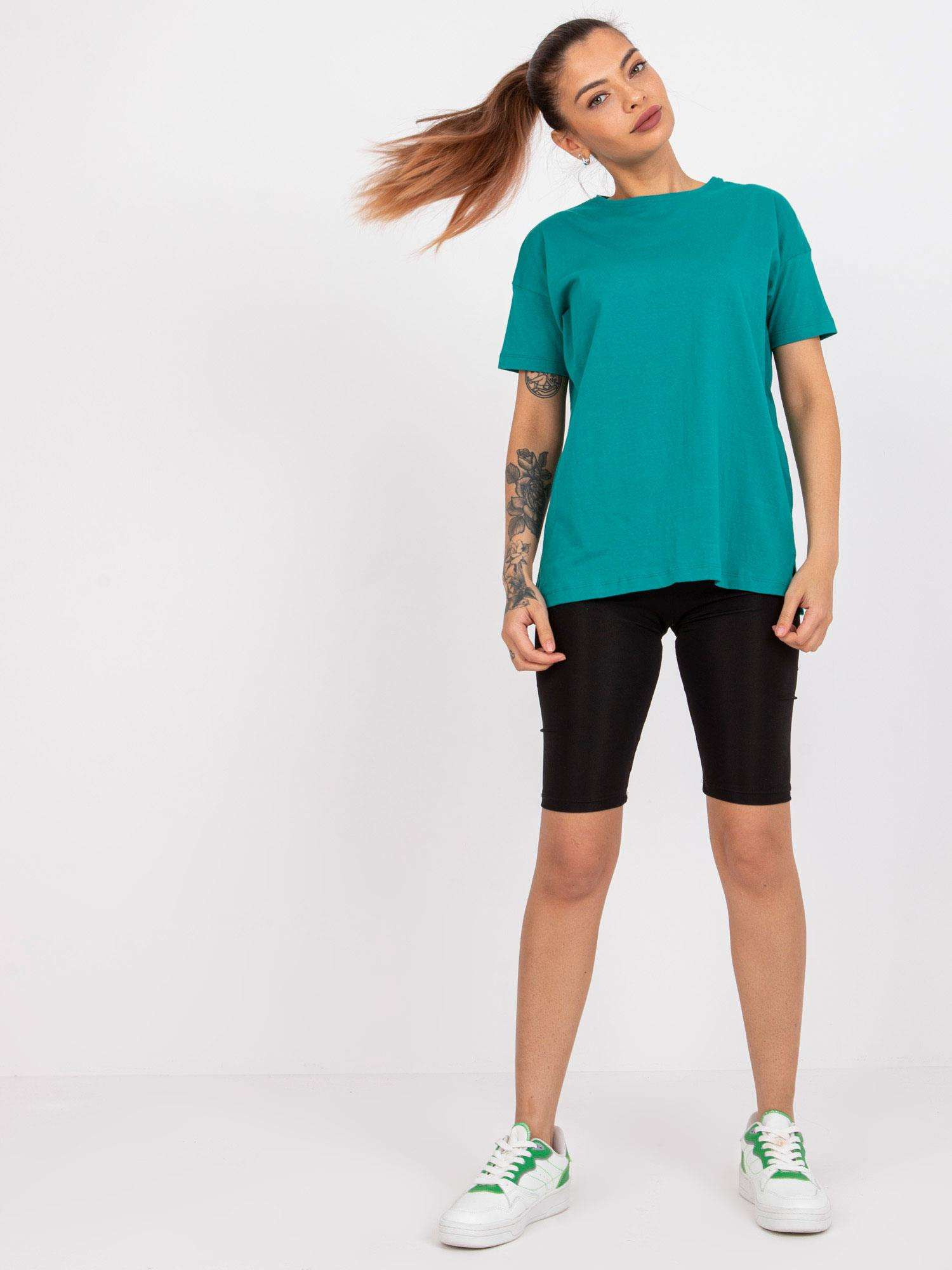 Zielony t-shirt bawełniany basic Honorine MAYFLIES