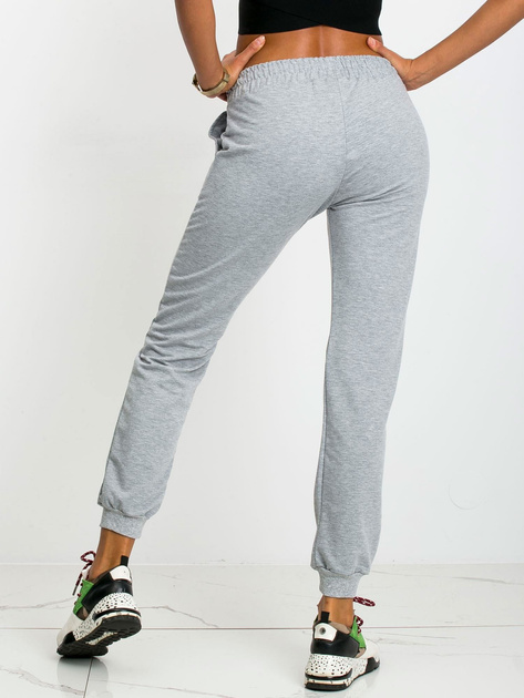 Szare melanżowe spodnie dresowe Faster