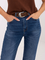 Ciemnoniebieskie długie  jeansy straight leg