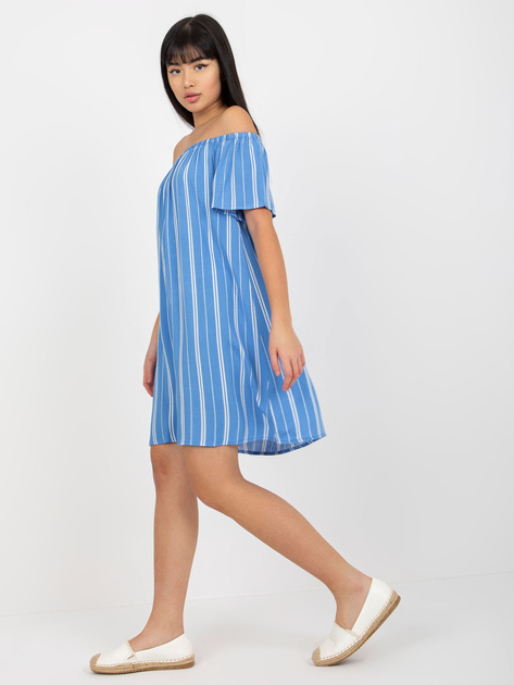 Hurt Niebieska letnia sukienka hiszpanka z wiskozy FRESH MADE