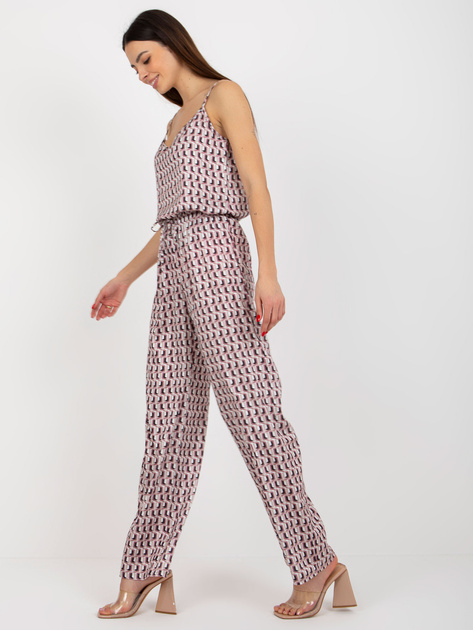 Hurt Beżowo-różowy trzyczęściowy komplet elegancki z topem