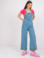 Hellblauer Damenjeans-Overall Werona RUE PARIS.