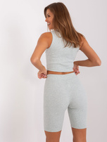 Hurt Jasnoszary melanżowy komplet trzyczęściowy z topem