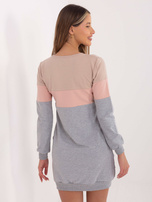 Beżowo-różowa sukienka Feliciana RUE PARIS