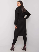 Czarny kardigan z wiązaniem Cordie RUE PARIS