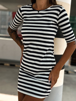 Hurt Biało-czarna sukienka mini na co dzień MAYFLIES