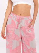 Różowe letnie spodnie z wiskozy SUBLEVEL