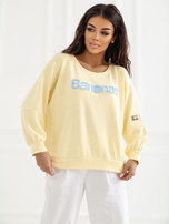 Jasnożółta damska bluza z okrągłym dekoltem RUE PARIS