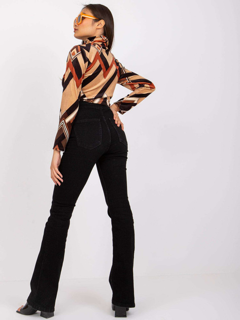 Brązowo-czarna bluzka z golfem Biloxi