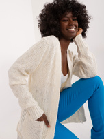 Hurtownia Ecru casualowy kardigan z dzianiny MAYFLIES