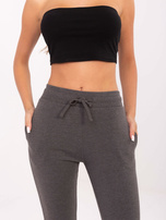 Hurt Ciemnoszare melanżowe dresowe spodnie basic jogger 