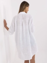 White summer dress with 3/4 sleeve OCH BELLA.
