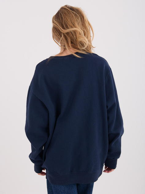 Granatowa dresowa bluza z nadrukiem