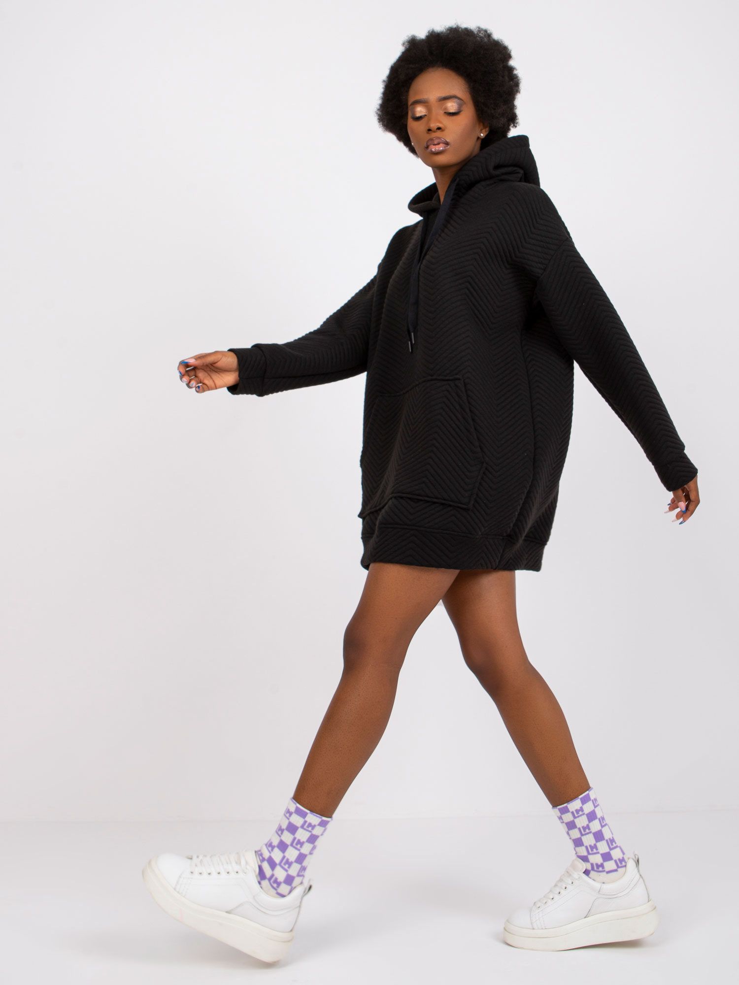 Black kangaroo sweatshirt Atlanta RUE PARIS