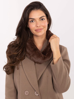 Brązowy ciepły komin damski