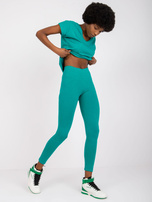 Ciemnozielone legginsy damskie na co dzień Brigitte