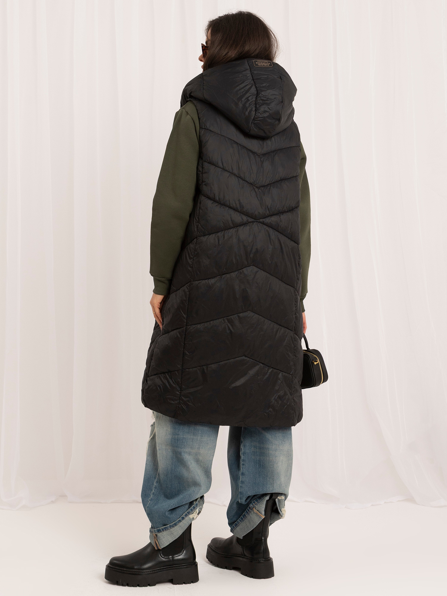 Hurt Czarna damska kamizelka z pikowaniem SUBLEVEL