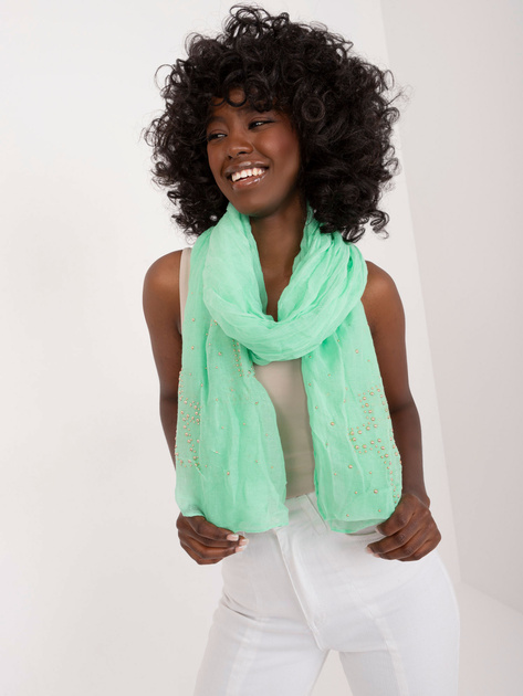 Hurtownia Pistacjowa chusta z marszczeniem