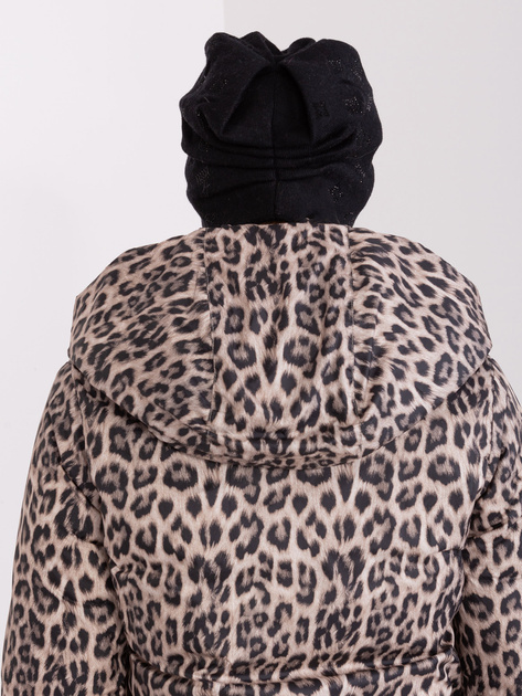 Hurt Czarna damska czapka zimowa z dżetami