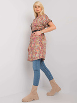 Bordowy płaszcz z krótkim rękawem Sonja