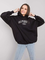 Black hoodie with pockets Lille RUE PARIS.