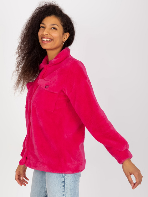 Hurt Fuksjowa futrzana koszula wierzchnia z kieszeniami RUE PARIS