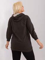 Hurt Khaki Sweatshirt Plus Size mit Taschen.