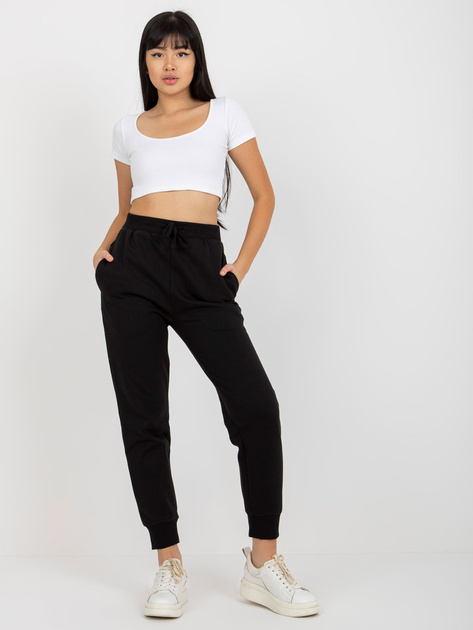 Hurt Czarne ocieplane spodnie dresowe z wiązaniem MAYFLIES