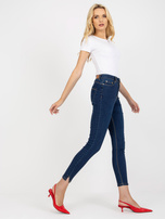 Hurt Ciemnoniebieskie spodnie jeansowe skinny STITCH & SOUL 